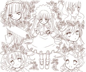 Rating: Safe Score: 0 Tags: 1girl character_sheet dress drill_hair flower full_body hat image lineart long_hair monochrome multiple ringlets rose smile tagme twin_drills twintails User: admin