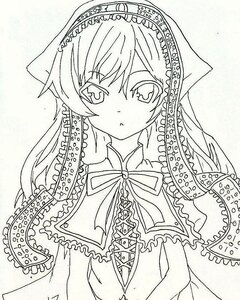 Rating: Safe Score: 0 Tags: 1girl blush capelet dress eyebrows_visible_through_hair frills heart image long_hair looking_at_viewer monochrome ribbon solo suiseiseki upper_body User: admin
