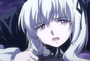 Rating: Safe Score: 0 Tags: 1girl hair_ribbon image looking_at_viewer open_mouth purple_eyes ribbon solo suigintou tears white_hair User: admin