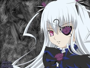 Rating: Safe Score: 0 Tags: 1girl barasuishou black_ribbon dress eyepatch flower frills hair_ribbon image long_hair ribbon rose silver_hair solo twintails User: admin