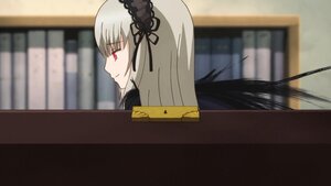 Rating: Safe Score: 0 Tags: 1girl bangs black_hairband blurry blurry_background closed_mouth depth_of_field hairband image long_hair red_eyes solo suigintou User: admin