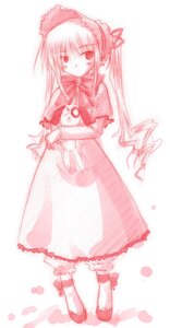 Rating: Safe Score: 0 Tags: 1girl artist_request bangs bow dress frills full_body image long_hair long_sleeves looking_at_viewer monochrome rozen_maiden shinku simple_background solo standing twintails very_long_hair white_background User: admin