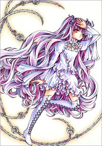 Rating: Safe Score: 0 Tags: 1girl boots cross-laced_footwear dress flower frills hair_ornament image kirakishou knee_boots long_hair long_sleeves pink_hair rose solo traditional_media very_long_hair white_flower white_footwear white_rose User: admin