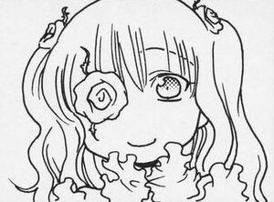 Rating: Safe Score: 0 Tags: 1girl bangs eyebrows_visible_through_hair fingernails flower greyscale hair_flower hair_ornament image kirakishou long_hair looking_at_viewer monochrome rose simple_background smile solo traditional_media User: admin