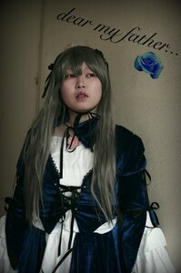 Rating: Safe Score: 0 Tags: 1girl black_hair blue_flower blue_rose choker dress flower lips long_hair makeup ribbon rose solo suigintou User: admin