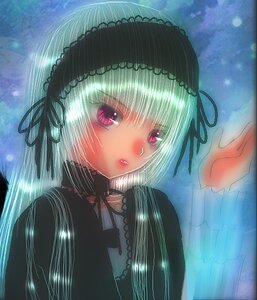 Rating: Safe Score: 0 Tags: 1girl bangs black_dress black_ribbon blush dress frills hairband image lolita_fashion long_hair long_sleeves red_eyes ribbon silver_hair solo suigintou upper_body User: admin