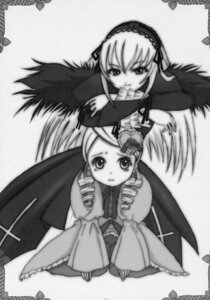 Rating: Safe Score: 0 Tags: 2girls black_wings dress drill_hair frills greyscale hairband image kanaria long_hair long_sleeves looking_at_viewer monochrome multiple_girls pair rose shinku suigintou wings User: admin