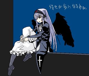 Rating: Safe Score: 0 Tags: 1girl bangs black_wings dress frills full_body hairband hida_naria image long_hair long_sleeves lowres pink_eyes rozen_maiden shoes silver_hair simple_background solo suigintou very_long_hair wings User: admin