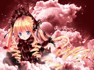 Rating: Safe Score: 0 Tags: 1girl blonde_hair blue_eyes dress drill_hair full_moon image lolita_fashion long_hair long_sleeves looking_at_viewer moon shinku sky solo twin_drills User: admin