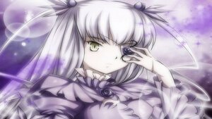 Rating: Safe Score: 0 Tags: 1girl barasuishou dress eyepatch frills hair_ornament image long_hair long_sleeves looking_at_viewer moon ribbon silver_hair solo two_side_up upper_body User: admin