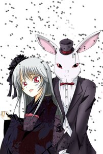 Rating: Safe Score: 0 Tags: 1girl bunny formal image long_hair long_sleeves necktie red_eyes silver_hair solo suigintou suit User: admin