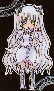 Rating: Safe Score: 0 Tags: 1girl auto_tagged boots cross-laced_footwear dress eyepatch flower image kirakishou long_hair rose solo standing very_long_hair white_footwear yellow_eyes User: admin