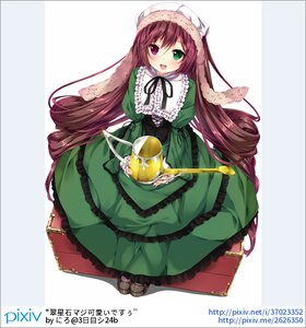 Rating: Safe Score: 0 Tags: 1girl :d blush brown_hair cup dress frills full_body green_dress green_eyes heterochromia image lolita_fashion long_hair long_sleeves looking_at_viewer open_mouth red_eyes smile solo striped striped_background suiseiseki vertical_stripes very_long_hair watering_can User: admin