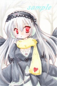 Rating: Safe Score: 0 Tags: 1girl :o bangs black_wings blush dress eyebrows_visible_through_hair frills hairband image lolita_hairband long_hair long_sleeves looking_at_viewer red_eyes solo suigintou traditional_media white_background wings User: admin