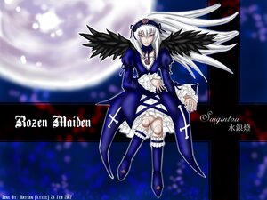 Rating: Safe Score: 0 Tags: 1girl black_wings boots doll_joints dress frills hairband image juliet_sleeves lolita_hairband long_hair long_sleeves looking_at_viewer pink_eyes puffy_sleeves silver_hair smile solo suigintou wings User: admin