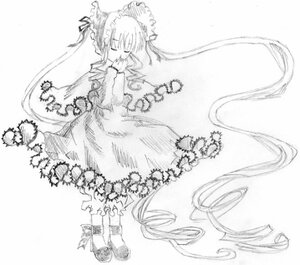 Rating: Safe Score: 0 Tags: 1girl auto_tagged closed_eyes dress flower frills full_body greyscale image long_hair long_sleeves monochrome ribbon rose shinku simple_background solo standing suigintou twintails very_long_hair white_background User: admin