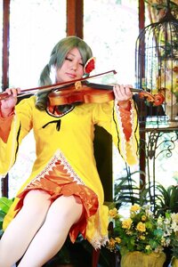 Rating: Safe Score: 0 Tags: 1girl bow_(instrument) closed_eyes dress flower instrument kanaria music playing_instrument sitting solo violin window yellow_dress User: admin