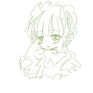 Rating: Safe Score: 0 Tags: 1girl bangs blush eyebrows_visible_through_hair hair_ornament image long_sleeves maid_headdress parted_lips shinku simple_background sketch sleeves_past_wrists solo striped vertical_stripes white_background User: admin