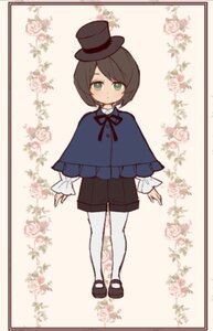 Rating: Safe Score: 0 Tags: bangs bob_cut brown_hair capelet flower full_body green_eyes hat image long_sleeves mary_janes pantyhose shoes short_hair shorts solo souseiseki standing white_legwear User: admin