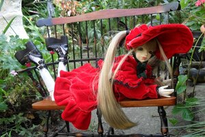 Rating: Safe Score: 0 Tags: 1girl blonde_hair doll dress flower long_hair outdoors red_dress shinku solo twintails User: admin