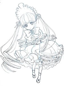 Rating: Safe Score: 0 Tags: 1girl bangs bow bowtie dress drill_hair frills full_body image long_hair long_sleeves looking_at_viewer monochrome ribbon shinku solo standing twintails very_long_hair User: admin