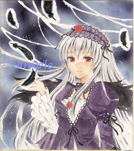 Rating: Safe Score: 0 Tags: 1girl bird black_feathers black_wings detached_collar dress feathers flower frills hairband image long_hair long_sleeves looking_at_viewer marker_(medium) red_eyes ribbon rose silver_hair smile solo suigintou traditional_media wings User: admin