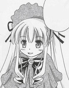 Rating: Safe Score: 0 Tags: 1girl :d blush drill_hair flower greyscale hair_ribbon image long_hair looking_at_viewer monochrome ribbon rose shinku sidelocks simple_background smile solo twin_drills upper_body white_background User: admin