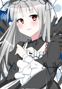 Rating: Safe Score: 0 Tags: 1girl black_dress black_ribbon blush closed_mouth dress glasses gothic_lolita hair_ribbon image lolita_fashion long_hair long_sleeves looking_at_viewer red_eyes ribbon silver_hair smile solo suigintou upper_body wings User: admin