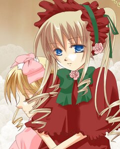 Rating: Safe Score: 0 Tags: 2girls artist_request blonde_hair blue_eyes bonnet bow bowtie brown_background capelet closed_eyes dress drill_hair flower green_bow hair_between_eyes hat hat_bow hina_ichigo hinaichigo image long_hair long_sleeves looking_down lowres multiple_girls pair pink_bow pink_flower pink_rose red_dress ringlets rose rozen_maiden sad shinku simple_background twin_drills twintails upper_body very_long_hair User: admin