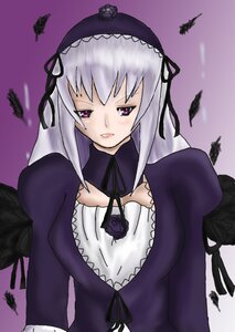 Rating: Safe Score: 0 Tags: 1girl black_feathers black_wings bug butterfly detached_collar dress feathered_wings feathers flower hairband image insect lolita_hairband long_hair long_sleeves looking_at_viewer rose silver_hair solo suigintou upper_body wings User: admin