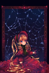 Rating: Safe Score: 0 Tags: 1girl blonde_hair blue_eyes bonnet bow dress drill_hair flower image letterboxed long_hair red_dress red_flower red_rose rose shinku solo twintails very_long_hair User: admin