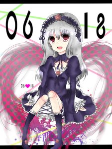 Rating: Safe Score: 0 Tags: 1girl :d black_dress black_legwear detached_collar dress flower frills full_body hairband image juliet_sleeves letterboxed long_hair long_sleeves looking_at_viewer open_mouth puffy_sleeves red_eyes silver_hair sitting smile solo suigintou wings User: admin