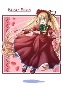 Rating: Safe Score: 0 Tags: 1girl blonde_hair blue_eyes blush bonnet bow dress drill_hair full_body heart image long_hair long_sleeves looking_at_viewer open_mouth red_dress shinku shoes solo twintails very_long_hair User: admin