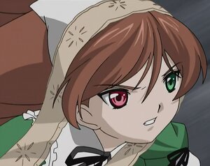 Rating: Safe Score: 0 Tags: 1girl angry brown_hair clenched_teeth dress frills green_eyes head_scarf image looking_at_viewer red_eyes ribbon short_hair solo suiseiseki teeth underwear User: admin