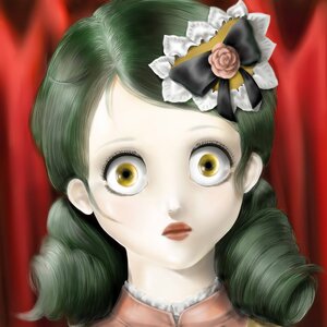 Rating: Safe Score: 0 Tags: 1girl bangs black_hair curtains drill_hair face flower frills green_hair image indoors kanaria looking_at_viewer portrait red_background ringlets rose solo tongue tongue_out twin_braids white_flower white_rose User: admin