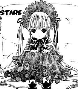 Rating: Safe Score: 0 Tags: 1girl :o blush dress frills greyscale image lace long_hair long_sleeves looking_at_viewer monochrome shinku solo suigintou twintails very_long_hair User: admin