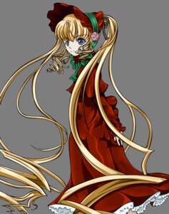 Rating: Safe Score: 0 Tags: 1girl blonde_hair blue_eyes bonnet bow bowtie dress drill_hair flower green_bow image long_hair long_sleeves looking_at_viewer red_dress rose shinku solo standing twintails very_long_hair User: admin