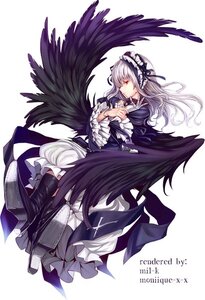 Rating: Safe Score: 0 Tags: 1girl black_wings boots dress flower frilled_sleeves frills full_body hairband image lolita_hairband long_hair long_sleeves red_eyes ribbon rose silver_hair solo suigintou very_long_hair white_background wings User: admin