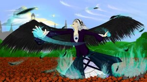 Rating: Safe Score: 0 Tags: 1girl auto_tagged black_wings blue_sky day dress feathered_wings feathers field flower frills image long_hair long_sleeves sky solo suigintou wings User: admin