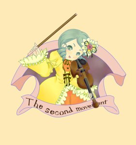 Rating: Safe Score: 0 Tags: 1girl dress drill_hair flower green_hair guitar image instrument juliet_sleeves kanaria long_sleeves musical_note puffy_sleeves solo twin_drills violin User: admin