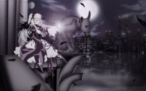 Rating: Safe Score: 0 Tags: 1girl bird dress feathers full_moon hat image long_hair moon night sky solo suigintou very_long_hair User: admin