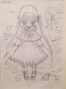 Rating: Safe Score: 0 Tags: 1girl dress full_body hat image long_hair long_sleeves looking_at_viewer monochrome shinku shoes sketch solo standing twintails very_long_hair User: admin