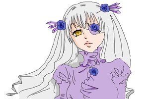 Rating: Safe Score: 0 Tags: 1girl barasuishou blue_flower blue_rose dress eyepatch flower hair_flower heterochromia image long_hair purple_flower purple_rose rose solo striped upper_body white_background yellow_eyes User: admin