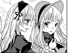 Rating: Safe Score: 0 Tags: 2girls blush greyscale hairband image long_hair looking_at_viewer monochrome multiple_girls pair shinku simple_background sisters suigintou white_background User: admin