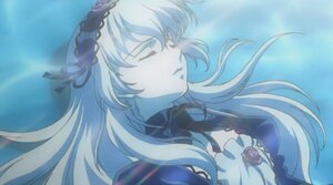 Rating: Safe Score: 0 Tags: 1girl bangs blue_theme closed_mouth dress floating_hair flower frills hairband image lolita_hairband long_hair purple_rose rose silver_hair solo suigintou upper_body User: admin