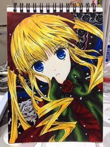 Rating: Safe Score: 0 Tags: 1girl blonde_hair blue_eyes flower hat image long_hair looking_at_viewer marker_(medium) photo pink_rose red_flower red_rose rose rose_petals shinku solo traditional_media twintails white_rose User: admin