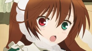 Rating: Safe Score: 0 Tags: 1girl :o auto_tagged blush breath brown_hair close-up face green_eyes image long_hair looking_at_viewer open_mouth red_eyes solo suiseiseki User: admin