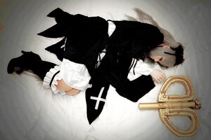Rating: Safe Score: 0 Tags: 1girl bangs black_footwear boots closed_eyes dress fetal_position frills full_body high_heel_boots high_heels long_hair long_sleeves lying on_side sleeping solo suigintou User: admin