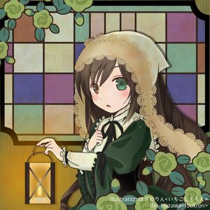 Rating: Safe Score: 0 Tags: 1girl :o argyle argyle_background blush brown_hair checkered checkered_background checkered_floor dress flower green_dress green_eyes heterochromia image long_hair long_sleeves looking_at_viewer open_mouth red_eyes ribbon rose solo suiseiseki tile_floor tiles User: admin