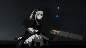 Rating: Safe Score: 0 Tags: 1girl black_dress black_ribbon dress frills hairband image long_hair long_sleeves red_eyes ribbon silver_hair sitting solo suigintou wings User: admin